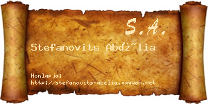 Stefanovits Abélia névjegykártya